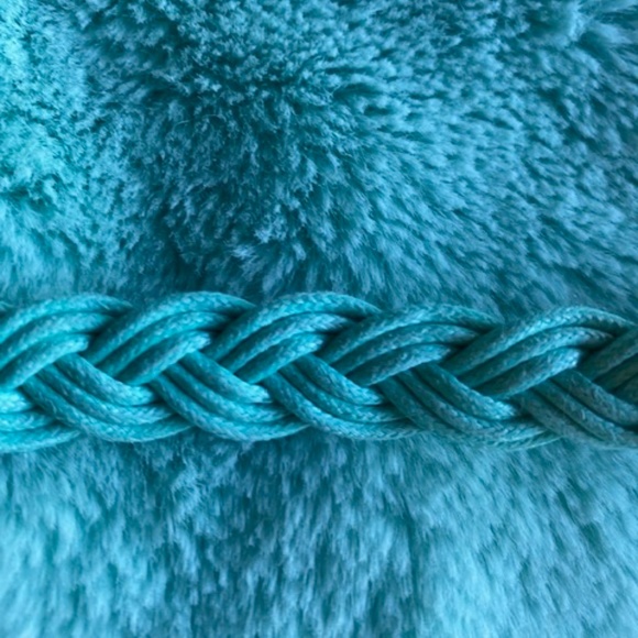 Faux Fur Mint Green Sleeveless Sweater Vest Girls Size Small - Picture 4 of 5